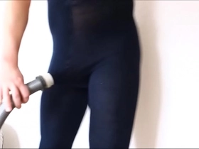boy gets sucked in pantyhose by vacuum cleaner
