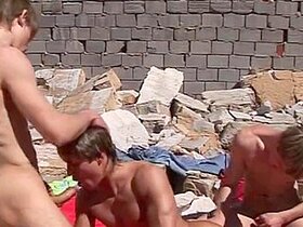 Three Gay Dudes Fucking Among The Ruins