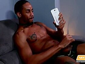 Sweet And Lustful Black Dude Is Holding A Massive Dick