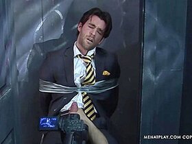 Suited Woody Fox Bound And Gagged And Jerked Off